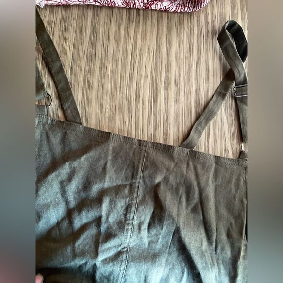 Torrid Green Linen Blend Short-all Romper Size 4 Sleeveles Pockets - Picture 7 of 15